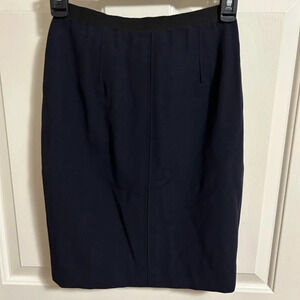 Vintage 90s Jean Paul Gaultier Femme Navy Bodycon Pencil Skirt Size 38 (2) Rare!